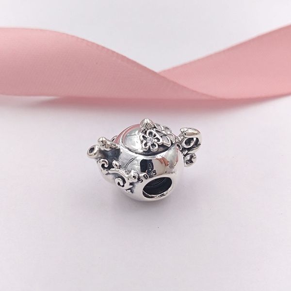 925 cuentas de plata esterlina Enchanted Tea Pot Charm Charms se adapta al collar de pulseras de joyería de estilo Pandora europeo 797065CZ AnnaJewel