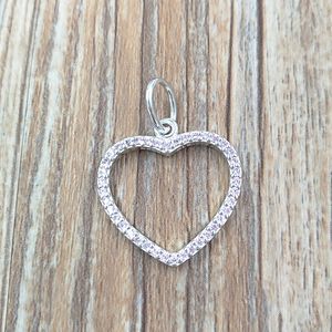 925 Sterling zilveren kralen liefhebbende hart charmes past bij Europese pandora -stijl sieraden armbanden ketting Annajewel