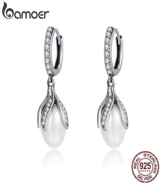 Pendientes colgantes de perlas de agua dulce con pétalos de flores florecientes de Plata de Ley 925 para mujer, joyería de lujo SCE259 2201083464599