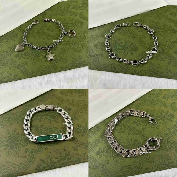 Pulsera de plata de ley 925 Dos g Cuentas de joyería de diseño de lujo Esmalte verde negro Cadena de nariz de cerdo Regalo del día de San Valentín para hombres y mujeres YYK1