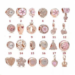 925 pulseras de plata esterlina Charms Original Fit Pandoras Pulsera de cuentas de amor de lujo DIY Colgante Pulsera de mujer Joyería Moda x6c1