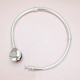 925 Sterling Zilveren Armbanden voor Vrouwen Fijne Sieraden CZ Diamond DIY Fit Originele Pandora Charms Kralen Shine Classic Basic Bracelet Dames Gift met Doos