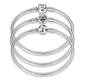 925 Sterling Zilveren Armbanden voor Vrouwen Ronde Vorm Ketting Mode-sieraden Accessoires Moederdag Valentijn Cadeau5481214