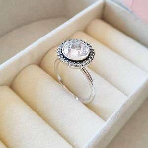 925 Sterling Zilver Briljante Legacy Ring met Duidelijke Cz Stenen Ring Fit Pandora Charm Sieraden Engagement Bruiloft Liefhebbers Mode Ring Voor Vrouwen