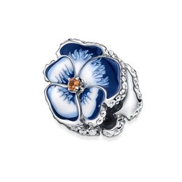 925 Sterling Silver Butterfly Caterpillar Flower Pandora Charm Bead FIT