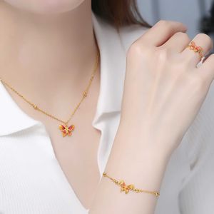 925 Sterling Silver Butterfly ketting veelzijdig voor meisjes Instagram Hoogwaardige niet -vervagende kleine en populaire sieraden Nieuwe Chinese sleutelbeenhanger