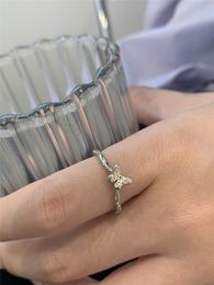 925 Sterling Silver Butterfly Ring Vrouwelijke Niche Design Mode Persoonlijkheid 2021 Nieuwe Trend ins Stijl Sieraden Accessoires