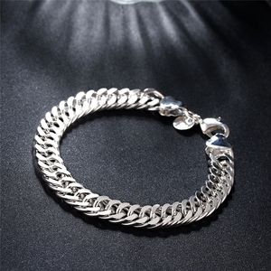 925 Sterling Silver Chain Solid Bracelet for Women Heren Charm Party Gift Wedding Fashion Sieraden