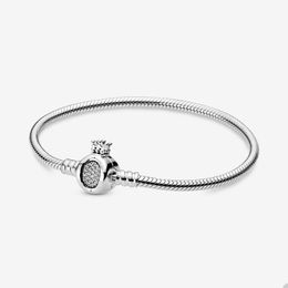 925 Sterling Zilveren Charm Armbanden voor Pandora Moments Crown O Sluiting Snake Chain Armband Set Voor Vrouwen Meisjes Party Gift Sieraden designer armband met Originele Doos