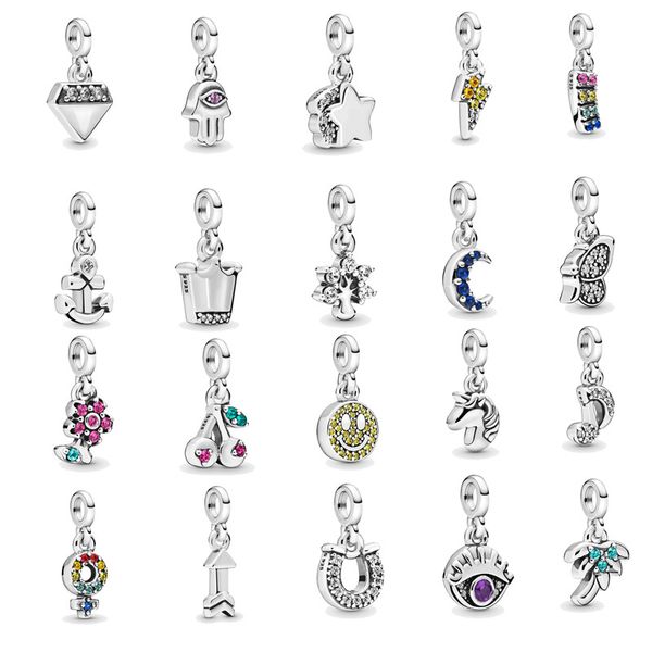 925 Sterling Silver Charm Mes Lèvres Étoile Filante Palmier Papillon Licorne Magique Dangle ME Charms Fit ME Bracelets DIY 798364PCZ 798392CZ 798378CZ 798391NCC