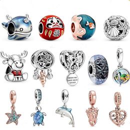 925 Sterling Silver Charm Ocean Shell Turtle Starfish Charm Beads voor Pandora Armband Damesmode Sieraden