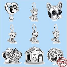 925 Sterling Silver Charms voor sieraden voor pandora kralen hoogwaardige sieraden geschenk groothandel gelukkige labrador hondenkat hanger