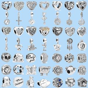 925 Sterling Silver Charms voor sieraden maken voor Pandora kralen Owl Butterfly Turtle Earth Love Charms Set Hangdeuze Diy Fine