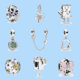 925 Sterling Silver Charms voor Pandora Jewelry Beads Dangle Legering Leerveer vlinder Clover Bella Bot Bead