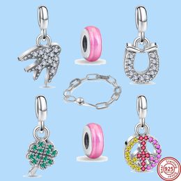 Breloques en argent sterling 925 pour perles de bijoux pandora My Love Starfish Flamingo Pendant Beads