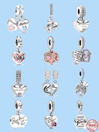 925 Sterling Silver Charms voor Pandora Jewelry Beads Sister Dochter Mom Pendant Forever Family Beads