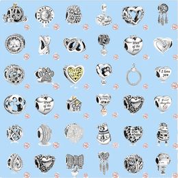 925 Sterling Silver Charms voor Pandora Jewelry Beads Love Heart Crystal en Cute Birds Dieren kralen