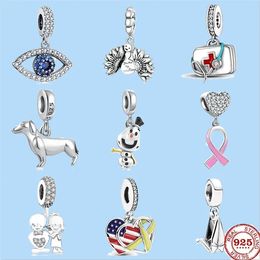 Breloques en argent sterling 925 pour perles de bijoux pandora Kit médical Perles de chien Perle