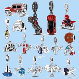 925 Sterling Silver Charms voor Pandora Jewelry Beads Bicycle Car Truck SUV -kralen