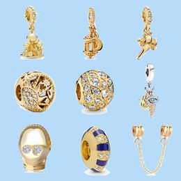 925 Sterling Silver Charms voor Pandora Jewelry Beads Diy Pendant Women armbanden kralen Ethnic Vintage Gold