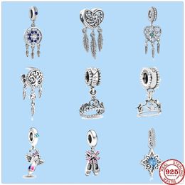 925 Sterling Silver Charms voor Pandora Jewelry Beads Nieuwe droomvanger hartkroon dansschoenen kralen kralen