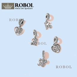 925 sterling zilveren bedels voor pandora sieraden kralen Armband Elegant Eenvoudig en Digitaal