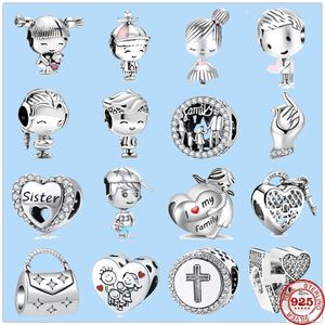 925 Sterling Silver Charms voor Pandora Jewelry Beads Girl Boy Teenager Charm Bead Pendant