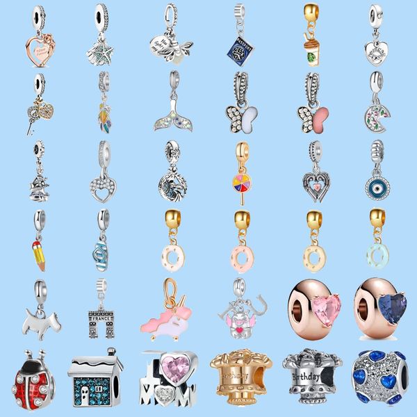 925 breloques en argent sterling pour bijoux pandora perles nouvelle mode exquis beignet pendentif Pandora mignon gâteau