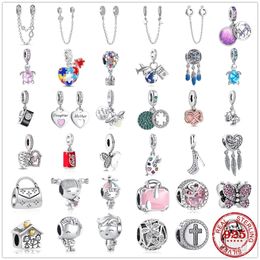 Breloques en argent Sterling 925 pour la famille éternelle, adaptées aux bracelets Pandora, colliers, bibelots, pendentif de perles originales, adaptées aux bracelets Pandora, fabrication de bijoux, cadeau DIY