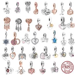 925 Sterling Zilver Charms Hart amp Mum Dangle Dromenvanger Kralen Originele Fit Armband Sieraden Maken DIY Cadeau