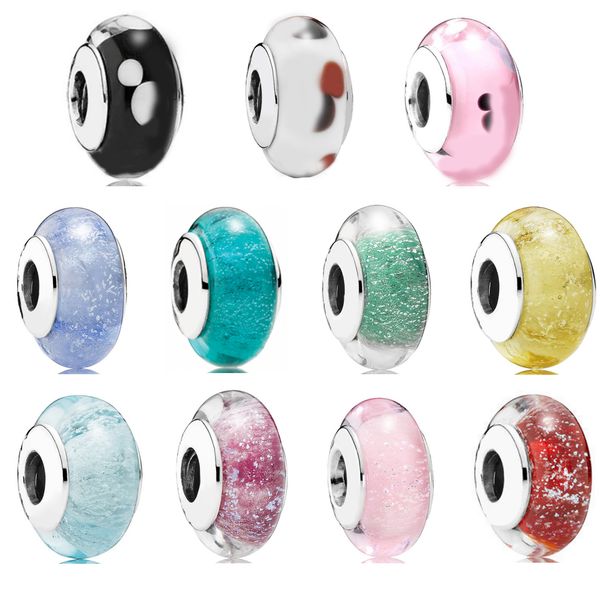 925 argent breloques nouvelle bulle bricolage multi-facettes perles de verre ajustement Pandora bracelet bijoux bricolage