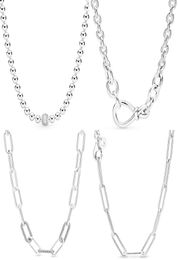 Cuentas de nudo infinito gruesas de Plata de Ley 925, collar de cadena de Cable largo con eslabones pavimentados para abalorios, joyería DIY W2203083399241