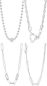 925 argent Sterling gros infini noeud perles Pave Me lien longue chaîne de câble collier pour perle charme bijoux à bricoler soi-même W2203086959826