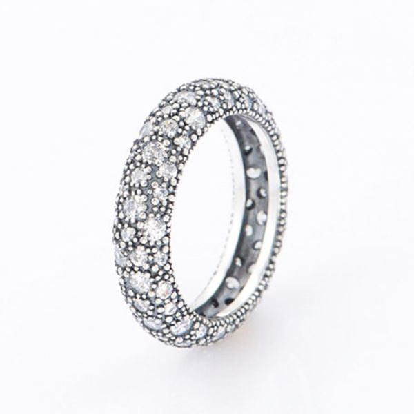 925 Sterling Silver Cosmic Stars Clear Cz Stones Ring Fit Pandora Style Jewelry Fidanzamento Wedding Lovers Anello di moda per le donne