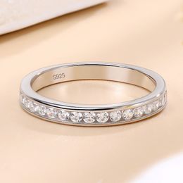 925 STERLING Silver Couple Ring Fashion Vvs Moisanite Diamond Ring pour femmes Men Marriers Bijoux ACCESSOIRES DE JIANIRES