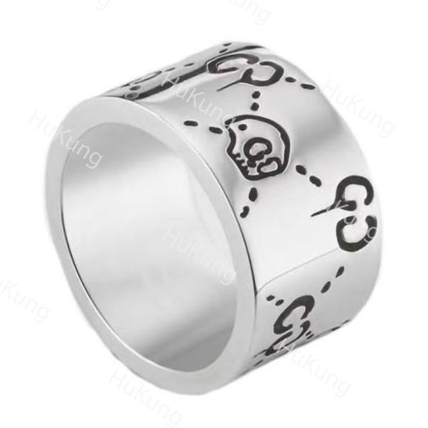 Anillo de pareja de Plata de Ley 925, anillo Retro usado para hombres y mujeres, anillo de cabeza de tigre esmaltado de doble Color, D-424 de restauración 1:1