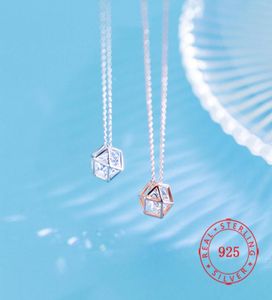 925 sterling zilver kristal holle polygoon zirkoon ketting geometrische hanger sieraden rosé vergulde moderne mode-sieraden6290456