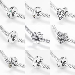 925 Sterling Silver CZ Charms Spacer Steler Kralen Fit Originele Europese Charms Armband Armbanden Sieraden Q0531