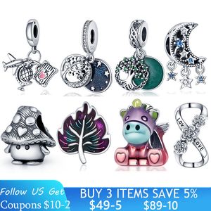 925 Sterling Silver Dange Charm Karakter Dier Pet Styling Beads Bead Fit Pandora Charms Bracelet Desy Sieraden Accessoires