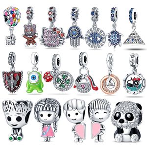 925 Sterling Silver Dangle Charm creative glamour new cartoon pattern Beads Bead Fit Pandora Charms Bracelet DIY Jewelry Accessories