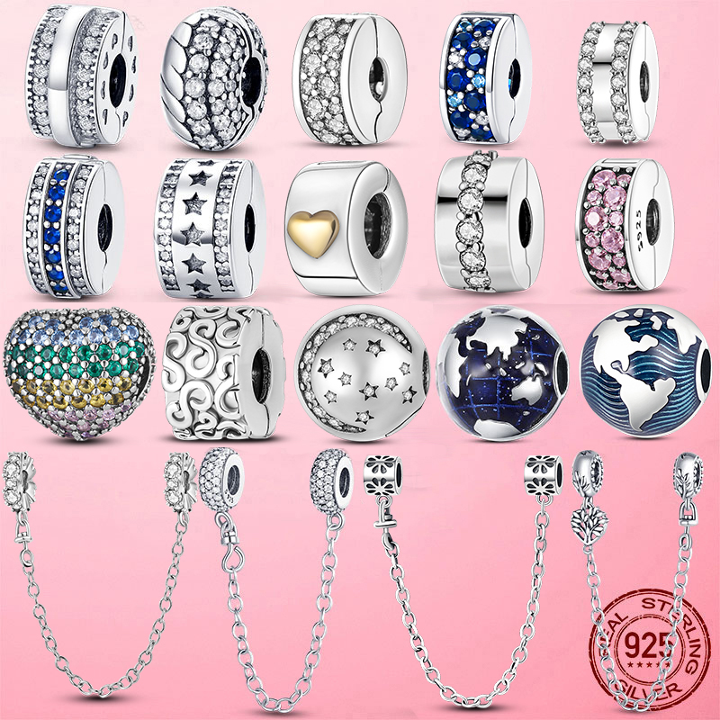 Pingente de prata esterlina 925 pingente CZ pave pingente margarida conta rolha fit pandora charms pulseira faça você mesmo acessórios de joias