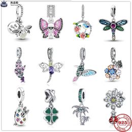 925 Sterling Silver Dangle Charm Dragonfly Hanger Dangle Bead voor Pandora Charms Authentieke 925 zilveren kralen