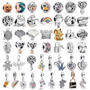 925 Sterling Silver Dangle Charm sac à main Fashion Bead Fit Pandora Charms Bracelet DIY Bijoux Accessoires