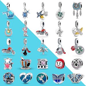 925 Sterling Silver Dangle Charm Hapour Ocean Beads Perle Fit Pandora Charms Bracelet DIY Bijoux Accessoires