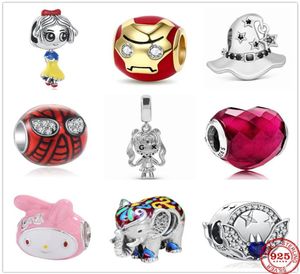925 Sterling Silver Dangle Charm Magic Hat Elephant Girl kralen Bead Fit Charms Bracelet Diy Sieraden Accessories1960206
