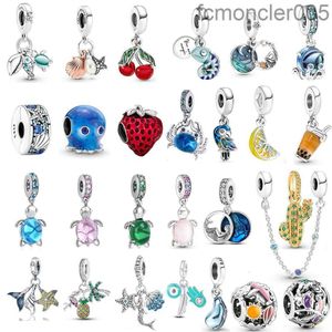 925 STERLING SILPS PREST CHARM NOUVEAU COULEUR OCANE OCÉANCE Série OCTOPUS CRABLE CRABLE FIT CHARMS BRACK