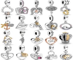 925 STERLING SILELICA Delicadas Personas Madre Hoil Heart Charm Pulsera Joya de joyas de lujo Anniversary Gift7300041