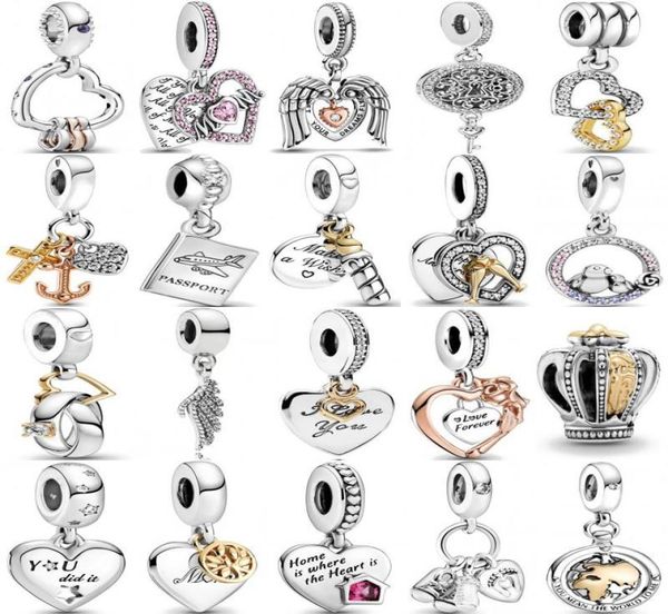 Bracelet à breloques en argent Sterling 925, perles délicates, mère et fille, breloque en forme de cœur, bijoux à la mode, cadeau d'anniversaire de luxe, 8335252