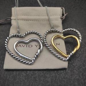 925 sterling zilver DY hart hanger designer ketting voor dames man populair in Europa Amerika paren retro Madison ketting goud feest dame sieraden cadeau