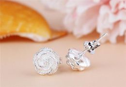 925 sterling zilver elegante sakura nieuwe aankomst kroon oorknopjes sieraden mooie bruiloft/verlovingscadeau gratis verzending